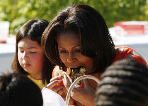 michelle obama eating